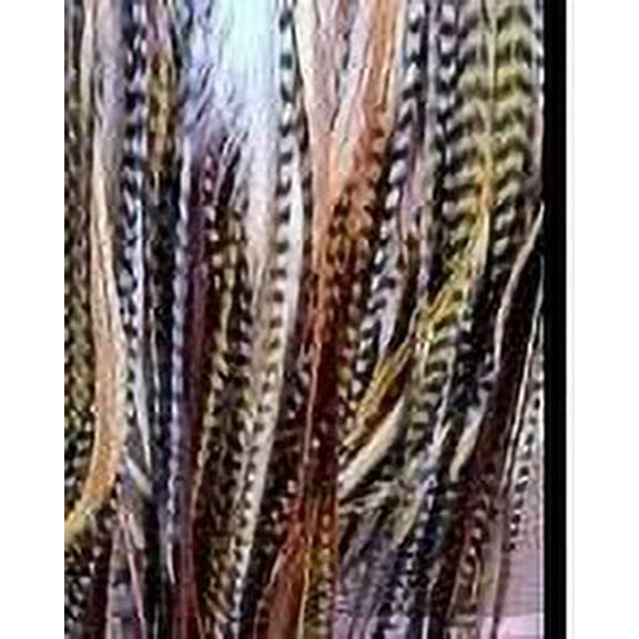 7 Featers in total 7-10 Warm Mix Genuine Long Thin Feathers for Hair Extension 7 Feathers