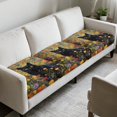 thumbnail image 3 of Xixirimido Sectional Couch Covers 3Pcs Stretch Sofa Covers Washable Couch Cushion Slipcover with Elastic Bottom Universal Furniture Protector, Black Cat Vibrant Floral, 3 of 8