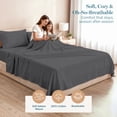 thumbnail image 2 of Casa Platino Twin XL Sheet Set – 450TC 100% Cotton Cooling Sheets, Premium Dorm Room Bedding, Naturally Breathable, Durable for Year Round Use – Chevron, 2 of 8