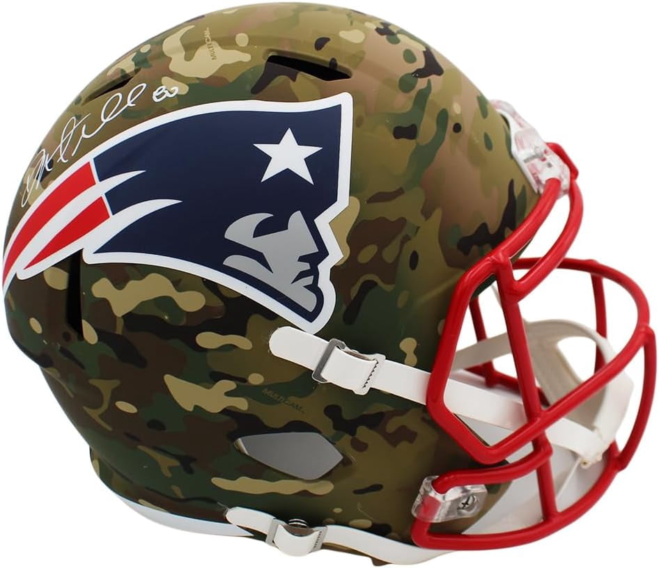 Danny Amendola Autographed/Signed New England Speed Full Size Camo Helmet