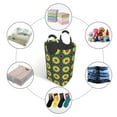 thumbnail image 3 of DouZhe 50L Rectangular Laundry Basket, Retro Flower Decor Prints Waterproof Foldable Laundry Hamper with Aluminum Handles, 3 of 6
