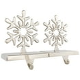 thumbnail image 3 of Northlight Set of 2 Solid Silver Snowflake Cutout Christmas Metal Stocking Holders 6.5", 3 of 6
