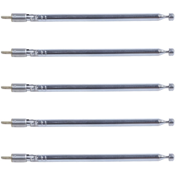 5X Reemplazo 49cm 19.3 pulgada 6 Secciones Antena Telescopica para Radio TV