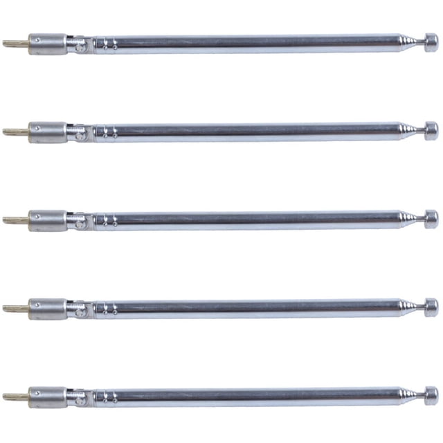 5X Reemplazo 49cm 19.3 pulgada 6 Secciones Antena Telescopica para Radio TV