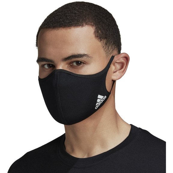 adidas Adult Face Cover - 3 Pack (Black)