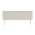 thumbnail image 5 of Marsha Velvet Bench Dainty Cream, 5 of 5