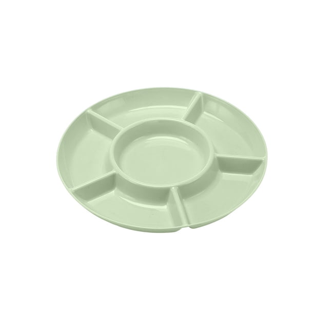 Platos de Paja de Trigo Bandeja de Dulces de Paja de Trigo Compartimento de la Bandeja de Frutas de Aperitivo Bandeja de Frutas Secas Redondas Bandeja de Color Sólido de Aperitivo Bandeja de Suma de L