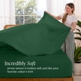 thumbnail image 4 of Bare Home Organic Jersey Sheet Set - 100% Organic Cotton - Deep Pocket - 4 Piece - King, Forest Green, 4 of 10