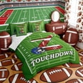 thumbnail image 2 of Erosebridal Football Letter Z Touchdown Bedding Comforter Set, Sport King Bedding Sets for Men and Boys, Reversible 7pcs, 2 of 6