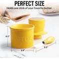 thumbnail image 6 of LZYMSZ Kitchen Porcelain Butter Crock With Lid & Knife - Authentic French Butter Dish For Fresh & Spreadable Butter - Yellow, 6 of 15