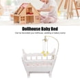 thumbnail image 4 of Cama Para Bebé De Casa De Muñecas, Escala 1:12, Mano De Obra Fina, Mini Cama Para Muñeca De Alta Simulación Con Colgante De Patito Para Modelo De Casa Para Escaparate, 4 of 7