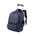 thumbnail image 4 of yuksok Large Capacity Rolling Backpack Travel Rolling Rucksack for Women Men Adults blue, 4 of 9
