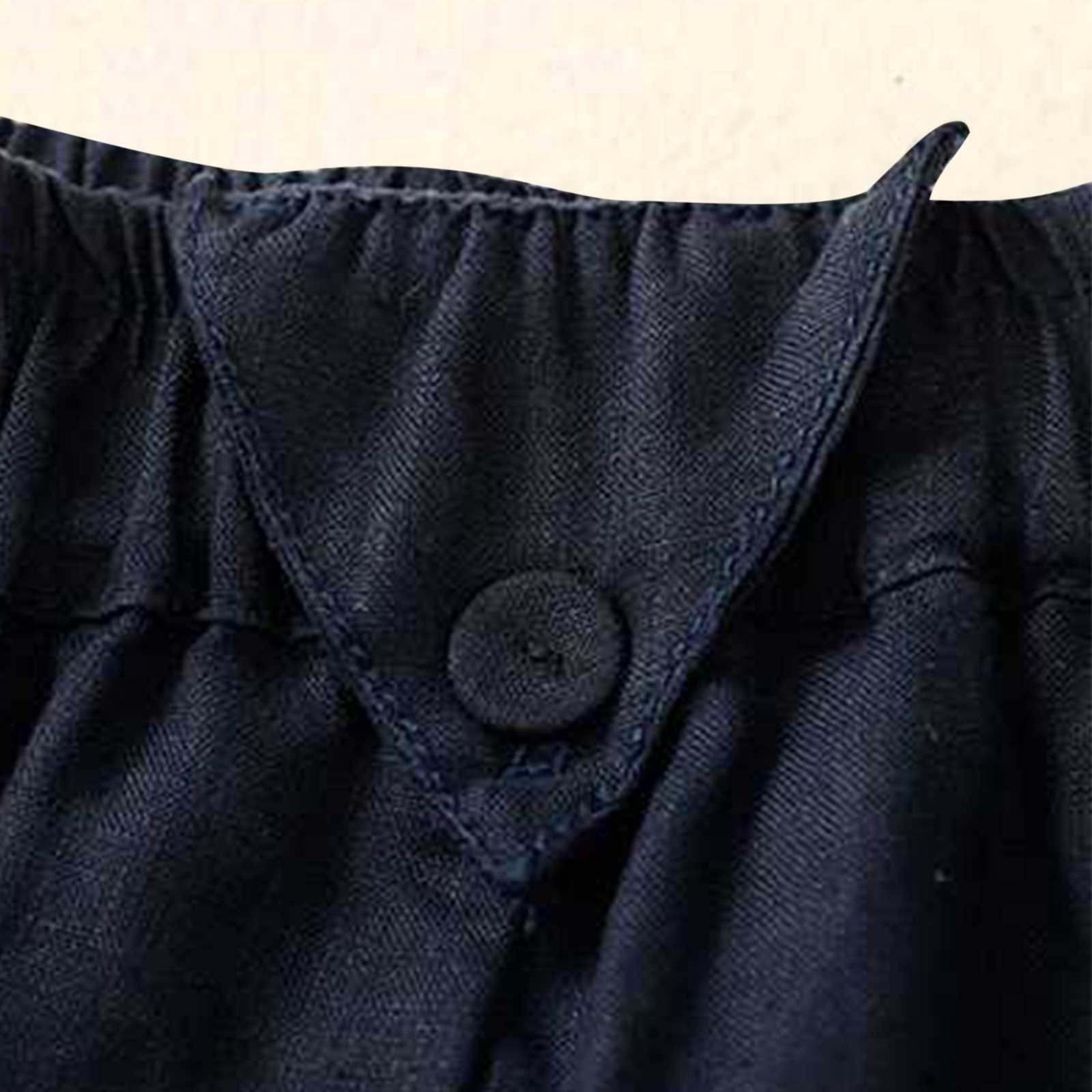 Cavosen Womens Summer Skirts Mid Length Calf Length Skirts Pleated Summer Skirts High Waist Plain Pencil Skirts Loose Dress Button Athletic Beachwear Casual Resortwear Blue XL
