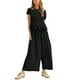 thumbnail image 3 of Pantalones anchos Outfit Antnation de 2 piezas con parte superior fruncida para mujer, 3 of 6