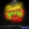 thumbnail image 4 of Handmadetneonsign Cheesesteak Open Neon Sign, Sandwich Led Sign, Fast Food Neon Light Wall Decor 94905, 4 of 5
