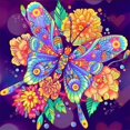thumbnail image 1 of Kits de pintura de diamante para adultos y niños principiantes Mariposa amarilla Taladro completo Diamantes redondos Decoración de pared 12x12 pulgadas, 1 of 5