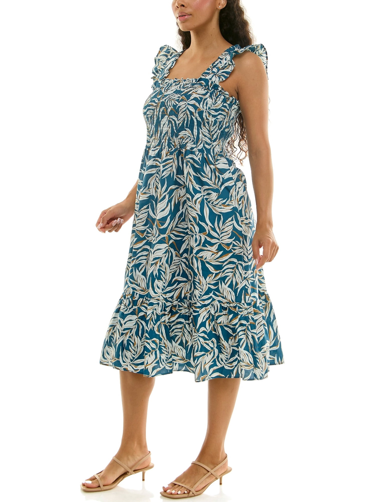 Nanette Lepore Women's Smocked Flutter Sleeve Midi Dress, Sizes XS-XXXL