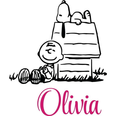 Personalized Name Vinyl Decal Sticker Custom Initial Wall Art Personalization Decor Snoopy And Charlie Brown The Dog Kids Cartoon Baby Personalized Name Vinyl Decal Sticker Custom Initial Wall Art Personalization Decor Snoopy And Charlie Brown The Dog Kids Cartoon Baby
