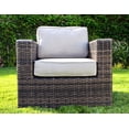 thumbnail image 2 of Living Source International Chaise de Patio en Osier Darvin avec Coussin, Brun, 2 of 5