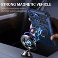 thumbnail image 3 of Compatible with iPhone 15 Pro Case Magnetic Stand [Compatible with MagSafe] [Drop Protection] [Camera Lens Protector] Shockproof Protective Case with Rotatable Invisible Kickstand, Blue, 3 of 16