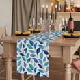 thumbnail image 2 of Table Runners 90 Inches Long Dress Scarves, Spring Leaves Farmhouse Coffee/Dining/Kitchen Table Runner for Living Room, Blue Plants Country Botanical Leaf Beige 13x90 Inch, 2 of 9