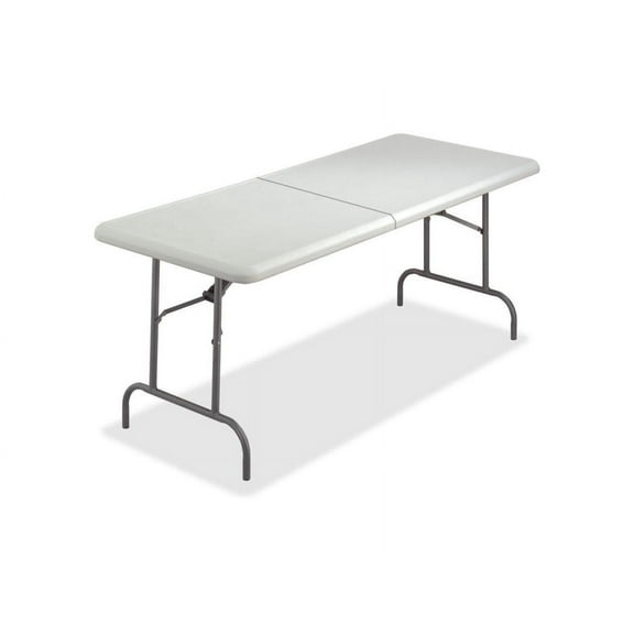 Iceberg IndestrucTable TOO Center-Folding Table, 1200 Series, 30" x 72", Platinum