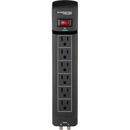 Monster 6-Outlet Surge Protector with AV Protection