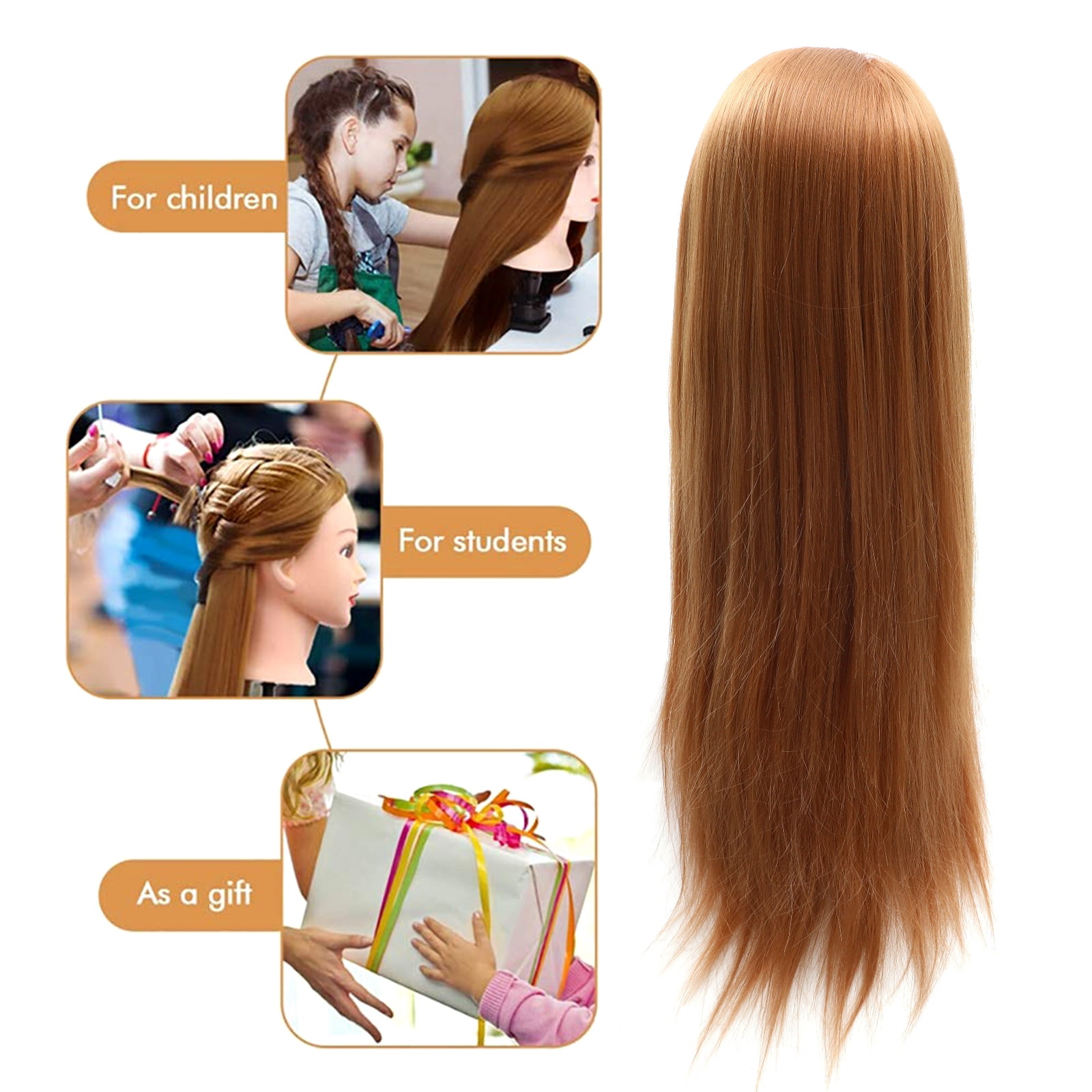 LOLIPPYY Golden Cosmetology Mannequin for Hair Styling Practice and Training Doll