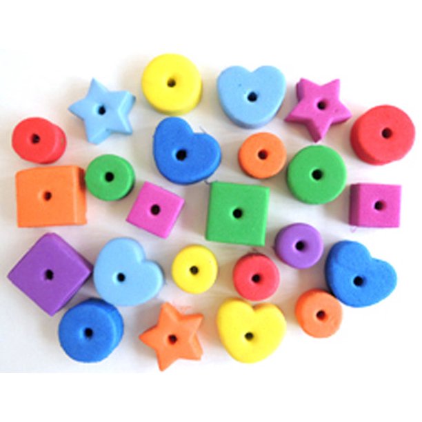 1194 Colored Foam Beads 60 pcs