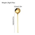 thumbnail image 3 of TOP-MAX 8PCS Mini Coffee Stirring Spoons Dessert Scoop Stainless Steel Teaspoons Titanium Gold, 3 of 8