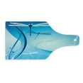 thumbnail image 2 of Dragonfly Cutting Board, Underwater Sea Life with Coral Nautical with Flying Bugs Nature Image, Tempered Glass Cutting and Serving Board, Wine Bottle Shape, Sky and Violet Blue, by Ambesonne, 2 of 5