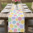 thumbnail image 4 of Easter Eggs Table Runner 72 Inches, Cute Colorful Spring Love Country Bed Runner Dresser Scarves Tabletop for Indoor Outdoor Parties/Ceremony/Banquet, 18" x 72", 4 of 8