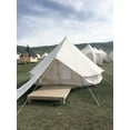 thumbnail image 3 of Canvas Tent Bell Tent Glamping, 4 Seasons Yurt Tent for Camping, 4M/5M Cotton Canvas Tent for Family Camping, Outdoor Hunting, or Party (13ft-16.5ft), 3 of 5