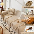 thumbnail image 6 of NAYOROOM Artistic Beige Sofa Cover，Couch Cover Protector Slipcover Sofa Towel Furniture Cover for Living Room（71"x 134" X-Large）, 6 of 17