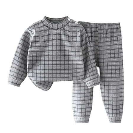 Mnyotv Checkered Pajama Set for Unisex Kids… product image