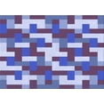 thumbnail image 1 of Ahgly Company Machine Washable Indoor Rectangle Transitional Jeans Blue Area Rugs, 7' x 9', 1 of 7