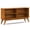 Teak Brown, variant on Simpli Home Draper SOLID HARDWOOD 30 inch x 64 inch Mid Century Modern Low Bookcase in Walnut Brown