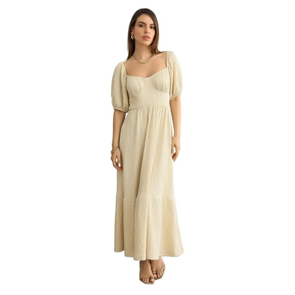 Muslin Tie-Back Maxi Dress