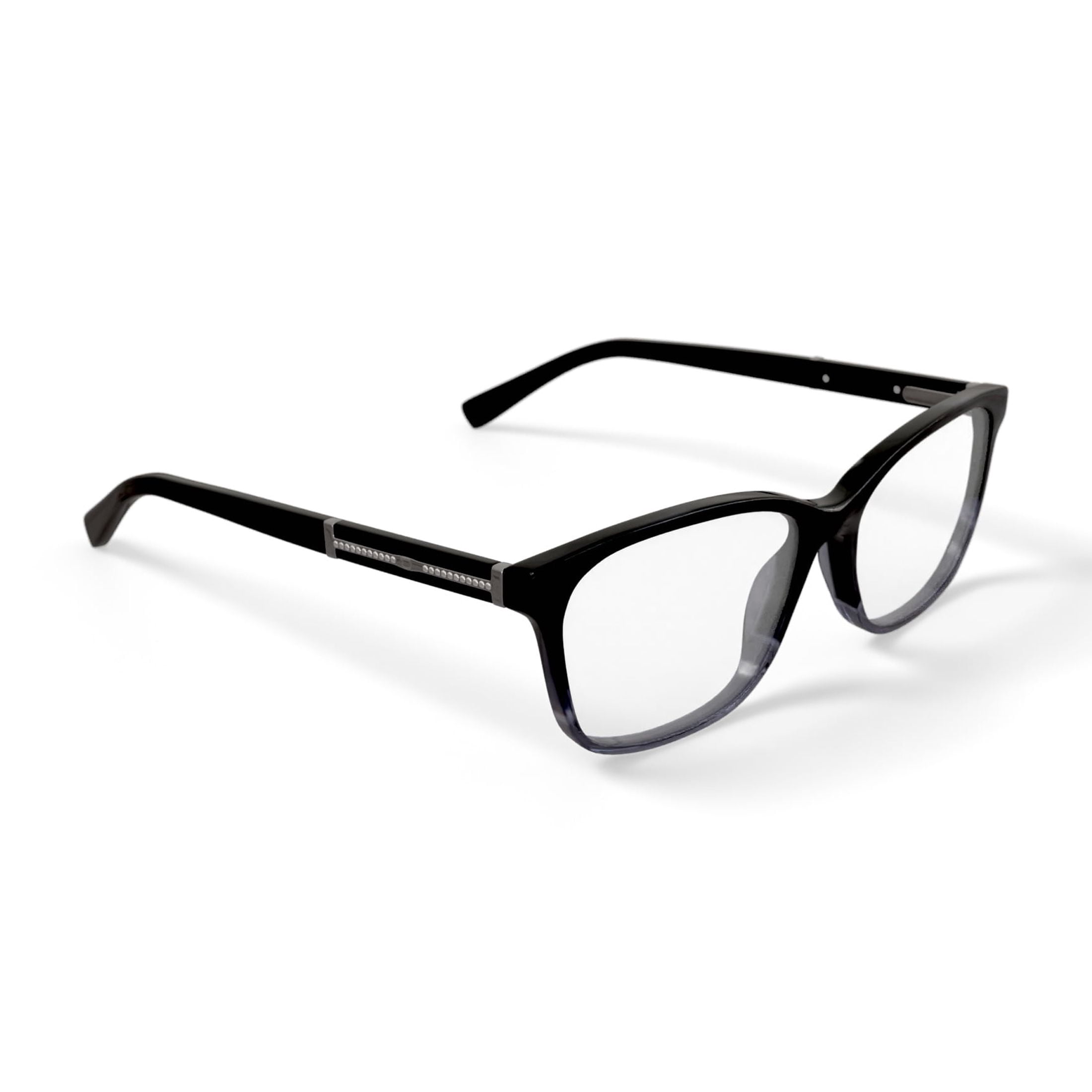 Oscar Women's OSL474 Prescription Eyeglasses with Case, Crystal Black