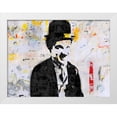 thumbnail image 2 of Stephen Chambers 18x15 White Modern Wood Framed Wall Art Titled - Charlie Chaplin 5, 2 of 6