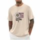 thumbnail image 1 of Tops para hombre, blusas y camisas de cuello redondo y manga corta para hombre, blusas casuales de moda con cuello redondo y manga corta para hombre, blusas de poliéster para hombre, 1 of 4