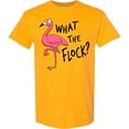 thumbnail image 3 of Inktastic What the Flock? Funny Flamingo T-Shirt, 3 of 5