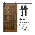 thumbnail image 3 of Essencaliy 42in x84in Solid Wood Barn Door, Made-in-USA Farmhouse Interior Sliding Barn Door With 7.42ft Barndoor Hardware Kit (DIY), 3 of 5