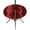 red, variant on Round Outdoor Tablecloth with Umbrella Hole and Zipper, Red Ombre Tablecloth with Elastic Waterproof, Abstract Art Moire Ocean Waves Patio Table Covers for 31" - 35" Picnic Pool Tables