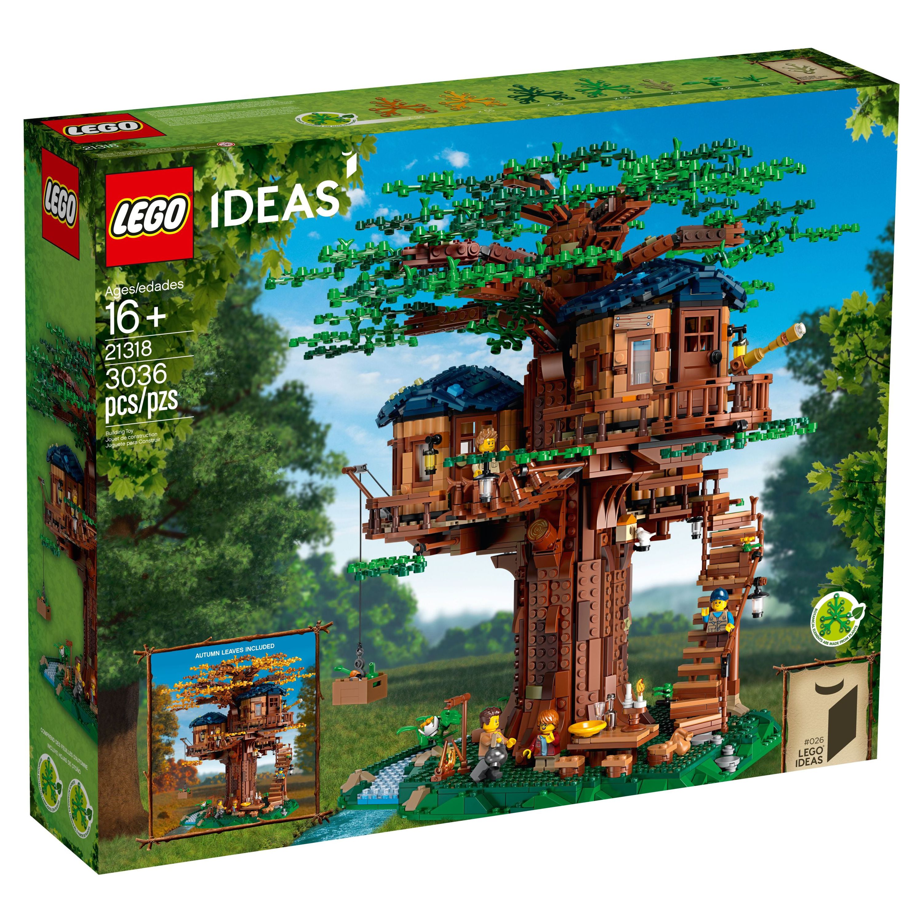 LEGO Ideas Tree House 21318, Model Construction Set for 16 Plus Year Olds with 3 Cabins, Interchangeable Leaves, Minifigures and a Bird Figure - image 4 of 8