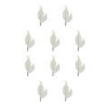 thumbnail image 2 of Advancent Simulación artificial Hoja Árbol de Navidad Decoración Adorno Brillo Abrazadera Boda Brillante Festival Suministros Exterior Blanco Blanco 10piezas, 2 of 6