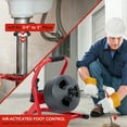 thumbnail image 5 of M optimized 50Ft x 5/16 inch Drain Cleaner Machine, Electric Drain Auger Professional for 3/4 to 3 inch Pipes, Foot Switch with 6 Cutters, Glove, Drain Auger Cleaner Sewer Snake - DA04, 5 of 7