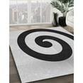 thumbnail image 3 of Ahgly Company Machine Washable Indoor Round Transitional Gray Wolf Gray Area Rugs, 4' Round, 3 of 7