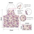 thumbnail image 7 of Pioneer Flower Floral Print Pattern Apron-Garden Aprons for Women with Pockets-Cotton Linen Waterproof Kitchen Cooking Gardening Aprons Adjustable for Kitchen,Cooking,BBQ and Salon 33x27 Inch, 7 of 7