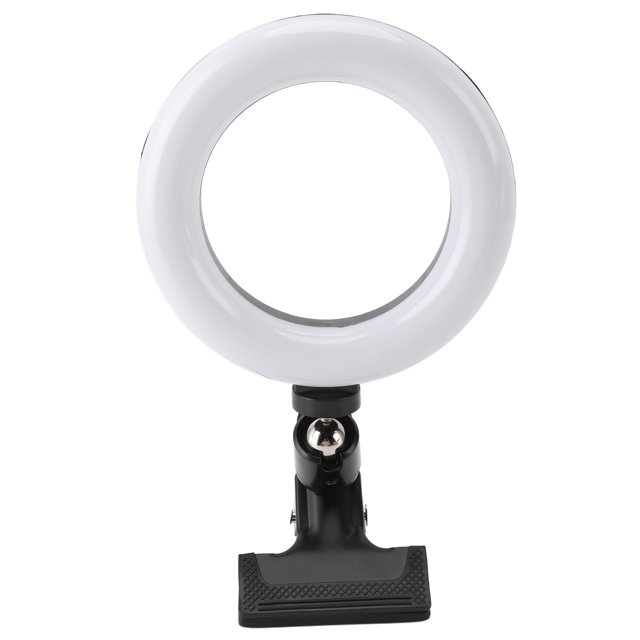 Anillo De Luz, Brillo Ajustable, Alimentado Por USB, 3000-6000K, Anillo De Luz Con Clip Para Videoconferencia